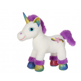 Sparkly White and Purple Musical Unicorn Lica Bella 30 cm