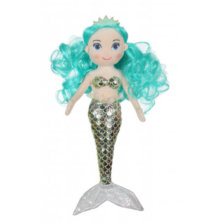 Sirène "Océana" - 30 cm  - cheveux vert d'eau