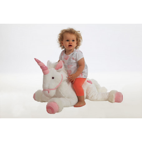 Gipsy Les Amis Floppy Peluche Licorne rose 30 cm