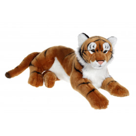 Fauve allongé tigre brun - 60 cm