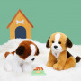 Chien Mimi dogs sonore blanc et marron - 18 cm