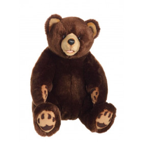 Ours Grizzly assis brun - 42 Cm