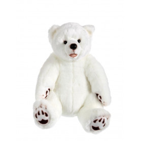 Polar bear sitting white - 42 cm