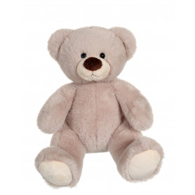 Peluche ours gonflable assis marron