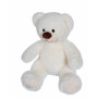 Natural soft bear sitting white - 26 cm