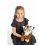Lying down Big Cat 30 cm - Brown Tiger