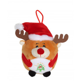 Reindeer - 13 cm musical Christmas ball