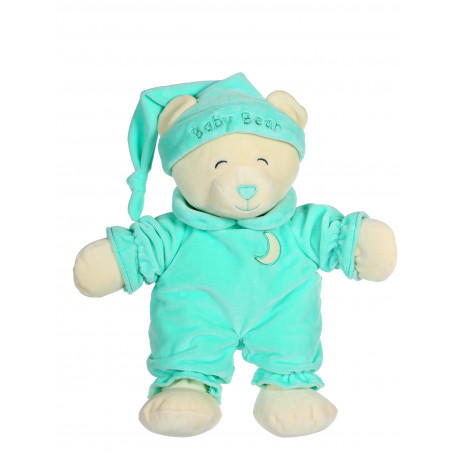 Ours Baby bear douceur vert menthe - 24 cm
