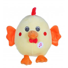 Funny Eggs with sound 15 cm - yellow hen