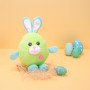 Funny Eggs sonores 15 cm - lapin vert et bleu