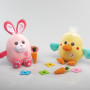 Funny Eggs with sound 15 cm - yellow and blue duck