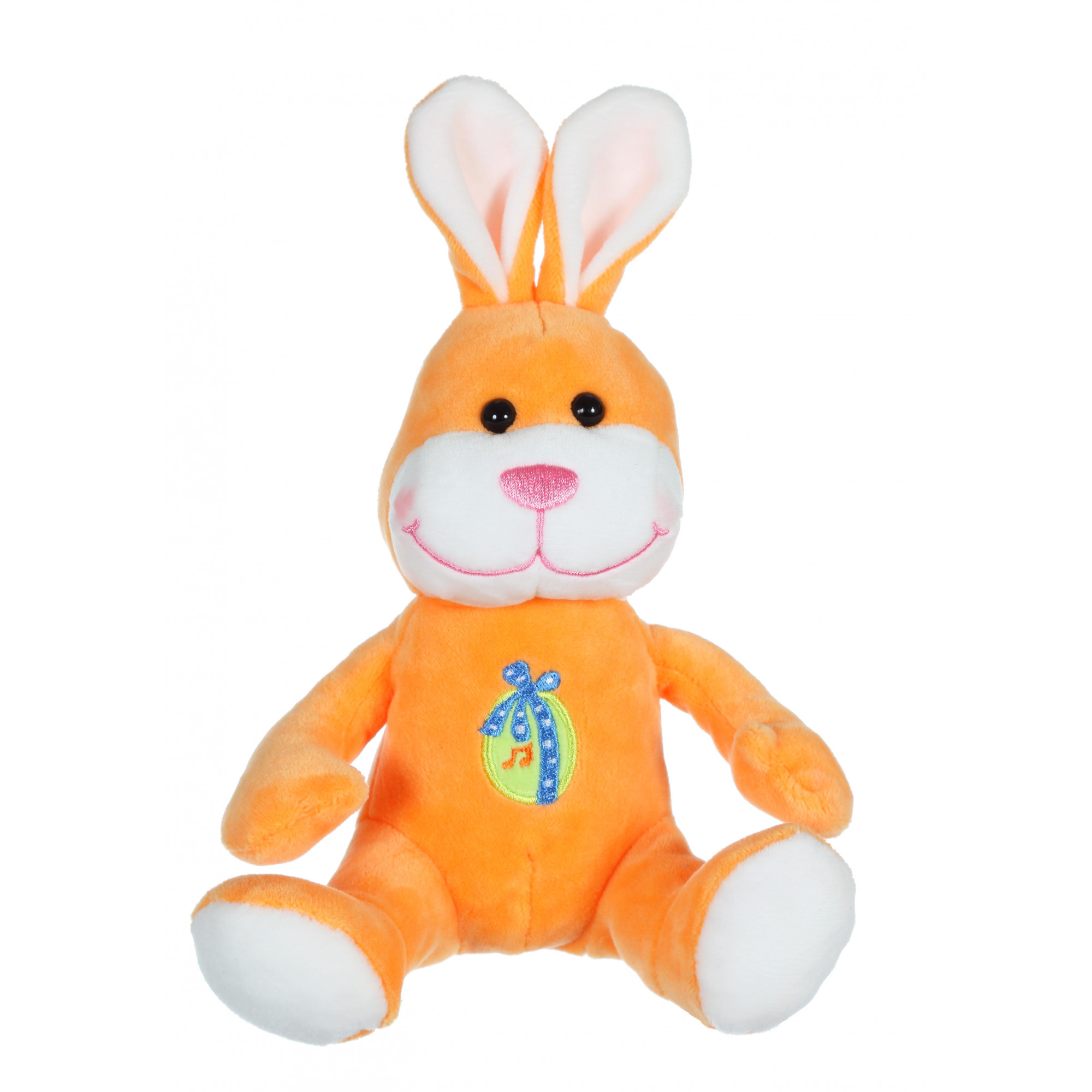 Peluche sonore lapin de Pâques - 15 cm