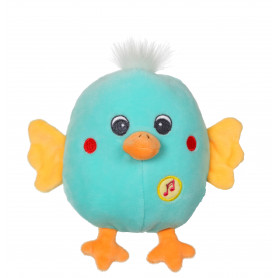 Funny Eggs with sound 15 cm - blue and yellow chick