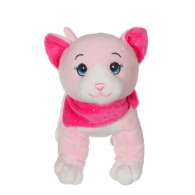 Chat Happy kitties sonore 17 cm - rose