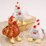 Poule sonore rousse - 22 cm