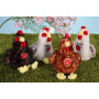 Poule sonore noire - 22 cm