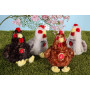 Musical Hen Brown and White - 22 cm