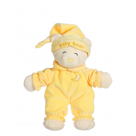 Ours Baby bear douceur jaune pâle - 24 cm
