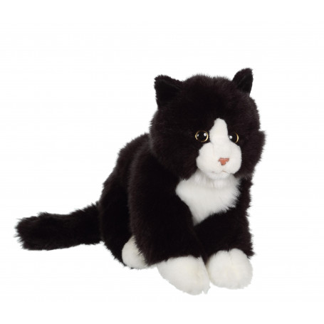 Chat Mimiz noir et blanc - 28 cm