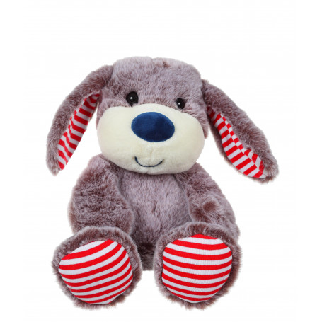 Les Marinières - brown dog with red stripes - 15 cm