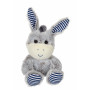 Les Marinières - gray donkey with blue stripes - 24 cm