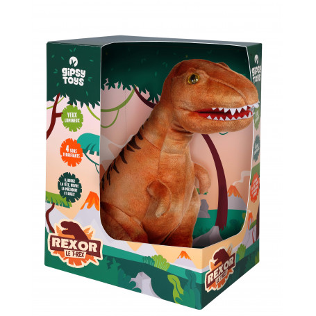 Rexor, le T-Rex à fonction marron 38 cm