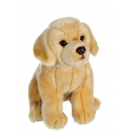 Realistic Sitting Dogs, yellow labrador 25 cm