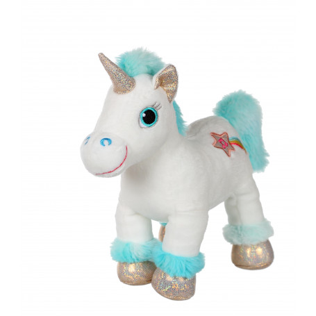 Lica bella plush, white and turquoise 22 cm