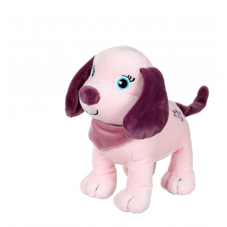 Fun puppies sonores, rose foulard parme