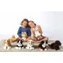 Realistic Sitting Dogs, chocolate labrador 25 cm