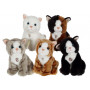 Cat Mimi cats sound black and brown - 18 cm