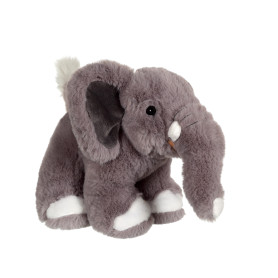 Éléphant gris debout - 24 cm