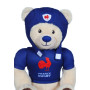 Peluche Ours Fédération Française de Rugby (FFR) - Peluche Officielle Sous Licence - 24 cm assis