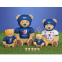 Bear Keychain Rugby World Cup France 2023 (RWC) - Official Licensed Plush - 10 cm sitting