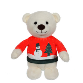 Les Amis "Pull Moche", Ours pull rouge, 24 cm