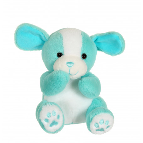 Chien cute doggy bleu menthe - 18 cm