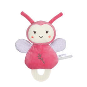 Plush Teething Comforter "Bamboo" Ladybug - 17 cm on card.
