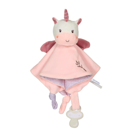 "Bamboo" Unicorn Square Cuddly Toy - 24 cm on card