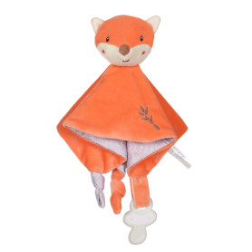 Carré Doudou "Bamboo" Renard - 24 cm s/carte