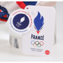 Coq Porte-Clés - Equipe de France Olympique - Peluche Officielle Sous Licence - 10 cm assis