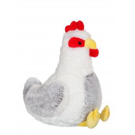 White and gray hen - 40 cm