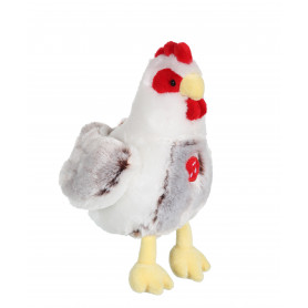 Musical Hen Brown and White - 22 cm
