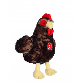 Poule sonore noire - 22 cm