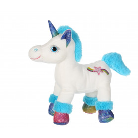 Sparkly White and Dark Pink Unicorn Lica Bella - 22 cm